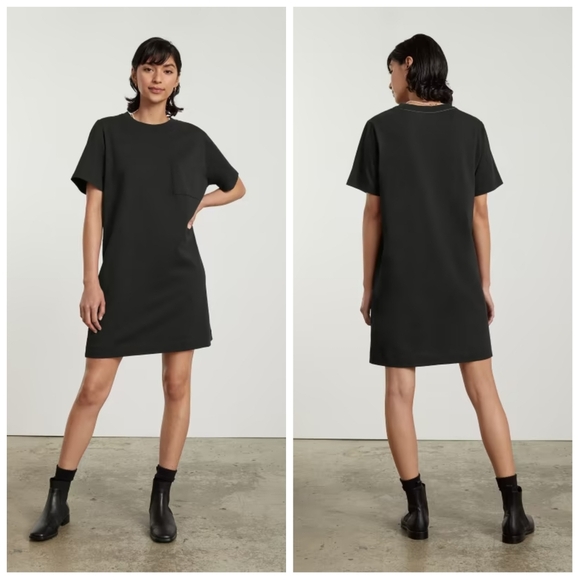 Everlane Cotton Weekend Tee Dress Black XS - Picture 1 of 6
